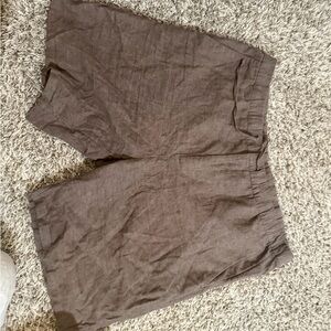 H&M Taupe Linen Shorts